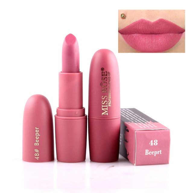 New MISS ROSE Lipstick Matte Waterproof Velvet Lip Stick 18 Colors