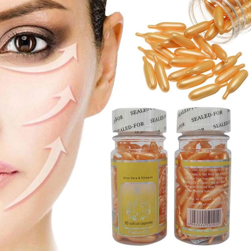 90Pcs/Bottle Vitamin E Essence Capsules Anti-aging Serum