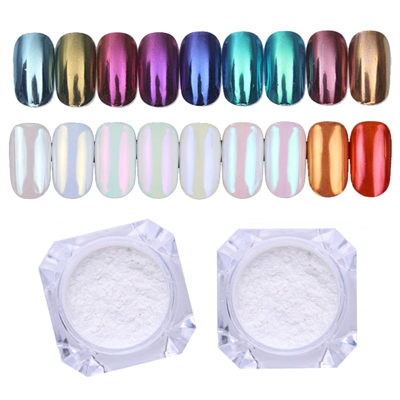 1g Mirror Glitter Nail Chrome Pigment Shell Dazzling