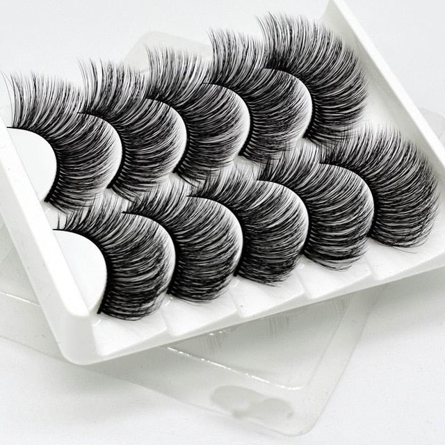 2018 NEW 13 Styles 5Pairs Mink Hair False Eyelashes